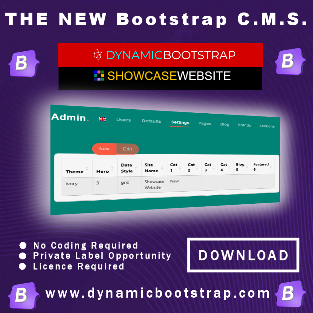 Dynamic Bootstrap Showcase Website